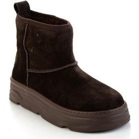 Resim Kahve Hakiki Deri Kadın Bot & Bootie K02748100602 Kahve 