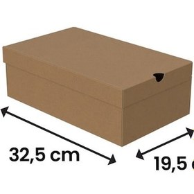 Resim 32,5x19,5x11 - Kendinden Kapaklı Ayakkabı Kutusu - 25 Adet 