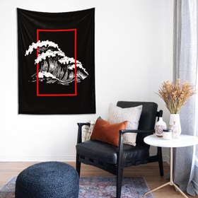 Resim Perspektif Kanagawa Dalgası Duvar Örtüsü - 100 cm x 135 cm 