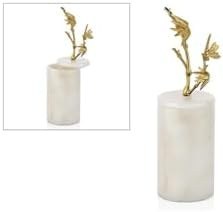 Resim Evza Mermer Kaideli Dekor Kutu Bambu Dallı 9 * 9 * 30 Cm 