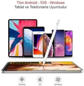 Resim m.tk moveteck Samsung Galaxy Tab A8 X200 ile Uyumlu Dokunmatik Stylus Çizim Kalemi, Eğim Duyarlı 
