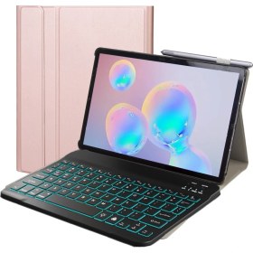 Resim Zsykd Galaxy Tab A7 T500 / T505 Klavye Deri Kılıf (Yurt Dışından) 