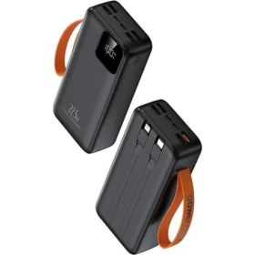 Resim Sunix 30.000 Mah 22,5W Kendinden Kablolu Taşınabilir Powerbank Siyah Pb-60 