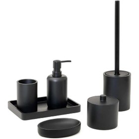 Resim Brenda Diş Fırçalık, Tezgah Üstü - Mat Siyah 