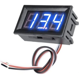 Resim Emay Center 0.56" 0-100V 3 Kablolu Dc Mavi Dijital Voltmetre - Hassas ve Kullanışlı 