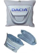 Resim Caisya Butik Dacia Baskılı Battaniyeli Yastık Opsiyonel Kırlent 