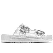 Resim Women's Transparent Double Buckle Stone Slippers Derimod