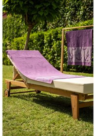 Resim Menderes Home Cotton Collection Bukle Plaj Havlusu Çapa Mor 