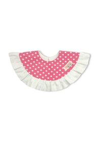 Resim Bezhane %100 Organik Pamuk Kız Çocuğu Salya Önlük + Bandana Pembe 