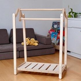 Resim Woodesk Lila Montessori Ahşap Çocuk Elbise Askısı 90x75 CM CPT3701-70 