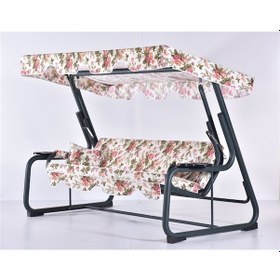 Resim Rubus 4 Kişilik Bahçe Balkon Teras Salıncağı - İngiliz Gülü Renkli 