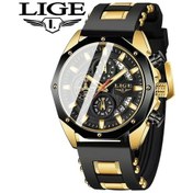 Resim Fochsia Lıge Altın Siyah Kasa Mavi Silikon Kordonlu Gençler İçin Zarif Kuvars Kronograf Saat Diğer 