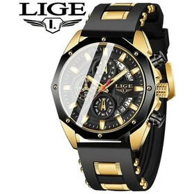 Resim Fochsia Lıge Altın Siyah Kasa Mavi Silikon Kordonlu Gençler İçin Zarif Kuvars Kronograf Saat Diğer 