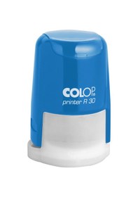 Resim Colop R30 Yuvarlak Mavi Kasa Siyah Keçe - 30 MM 