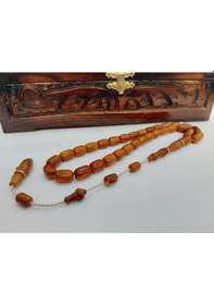 Resim Soma Tesbih Mücahit Şener İmzalı Gümüş Sarmalı Kuka Tesbih Ölçü 8.2x12 