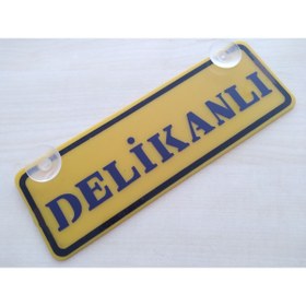 Resim DNZSM Sarı Dekor Plaka - Delikanlı (22X7,5CM) Vantuzlu Pleksi, Dekor Levha, Sarı Plaka 