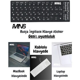 Resim Mn6 Mr01 Rusça Klavye Sticker/silinmez-5 Adet/rusça Ingilizce Klavye Etiketi 
