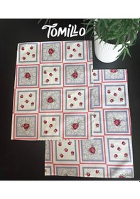 Resim Tomillo Çiçek Desenli Beslenme Örtüsü - Mor 