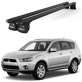 Resim Trio-ıı Mitsubishi Outlander 2012 Ve Sonrası Uyumlu Siyah Kilitli Ara Atkı 135cm Port Bagaj Tavan Barı 