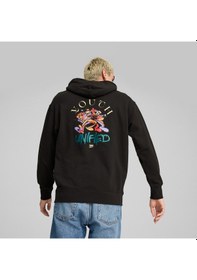 Resim Puma Downtown Graphic Hoodie Unisex Siyah Hoodie Düz 626748 Siyah 