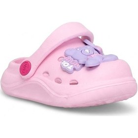 Resim Elit Mys303 Bebe Kız Çocuk Emojili Sabo Terlik Pembe 