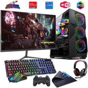 Resim ROGAME i7 14700F 32GB DDR4 1TB M2 8GB RX580 24" Mon. Oyun Bilgisayarı (Gaming SET) 