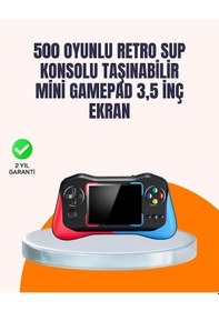 Resim Bfs Geniş Ekranlı 500 Oyunlu Taşınabilir El Konsolu Her Yerde Kesintisiz Oyun Keyfi 