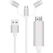 Resim Mcstorey Lightning Çevirici Hdmı Usb-c Dönüştürücü Micro Usb Çevirici 3lü Dönüştürücü 1080p 