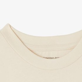 Resim Calvin Klein Velvet Monogram Boxy Çocuk Gri T-Shirt 
