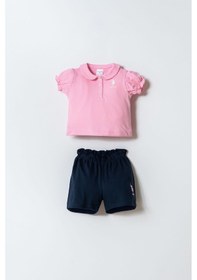 Resim U.s. Polo Assn. Kız Bebek Pembe Şort Takım Usb3028-c-v2 Pembe 