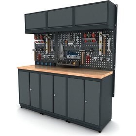 Resim İdeal Ekipman 1.8 Metre Modüler Çalışma Tezgahı İE.36.18.07 