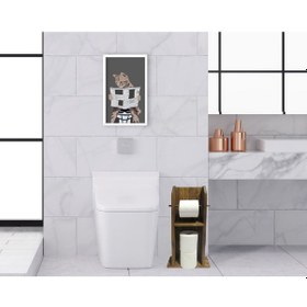 Resim Bk Home Doğal Masif Ahşap Tuvalet Kağıtlığı Ve Dekoratif Ahşap Be (551052349) 