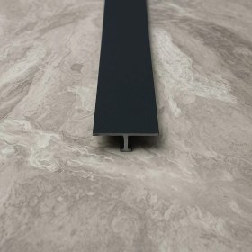 Resim Alüminyum Antrasit Parke Geçiş Kapı Eşiği T Profil 90 cm 