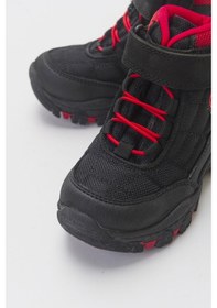 Resim mnpc Erkek Çocuk Siyah-Kırmızı Microfiber Trekking Çocuk Bot Çok Renkli 