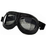 Resim Gt-005-sm Siyah Gözlük Dumanlı Cam Iı. Dünya Savaşı Raf Vıntage Pilot Motosiklet Biker Kruiser Kasklardumanlı Cam 