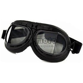 Resim Gt-005-sm Siyah Gözlük Dumanlı Cam Iı. Dünya Savaşı Raf Vıntage Pilot Motosiklet Biker Kruiser Kasklardumanlı Cam 