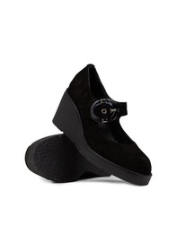 Resim Deery Kadın Hakiki Süet Siyah Dolgu Topuk Ayakkabı - 61780zsyhc01 Siyah 