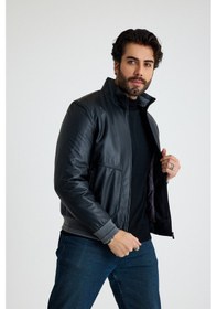 Resim Franko Armondi Klasik Erkek Deri Ceket E56-kd-2906-24142 Siyah 