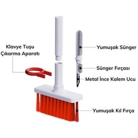 Resim Klavye temizleme fırçası 5’in 1 kulaklık temizleme aparatı 