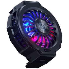 Resim Sr07 Rgb Işıklı Fırtına Telefon Soğutucu Fan Oyunculara Özel 