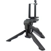 Resim Springsun Küçük Taşınabilir Telefon Tutucu, Dürtüye Dayanıklı Masaüstü Tripod, Çıkış Çekimleri İçin Katlanabilir, Siyah, Opp Paketli Diğer 