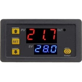 Resim ZeTeknoloji W3230 Dijital Sıcaklık Kontrol Cihazı 220V Ac LED Ekran Termostat 