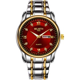 Resim Xindoker Wlısth S506 Erkek Kol Saati - Klasik İş Stili, Çift Takvim, 30m Su Geçirmez, Gümüş Kayışlı Kuarc Saat Çok Renkli 