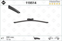 Resim SİLECEK SÜPÜRGESİ ARKA GOLF6-GOLF7-POLO-FABIA 280 mm 
