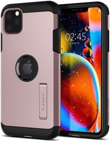 Resim Spigen iPhone 11 Pro İle Uyumlu Kılıf Tough Armor Rose Gold 