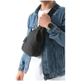 Resim Erkek Bady Bag Göğüs Çantası Kanvas Kumaş Sırt Çantası 27 17 Cm Günlük Omuz Çantası Krem 