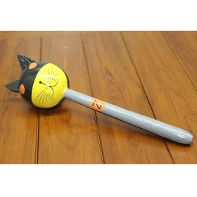Resim Senka Ahşap Kedili Batman Marakas Tekli Polos:25 