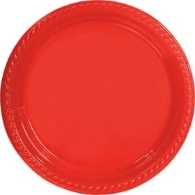 Resim Delixa Benim - Kırmızı Tabak 25 Adet 22 cm 