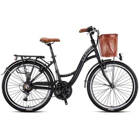 Resim Geroni 24J GERONI TOURER 21V VB ŞEHİR BİSİKLETİ - MAT SİYAH GRİ KAHVE - 40 KADRO 
