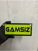 Resim Yeşil Renk Üzeri Siyah Renk Gamsız Yazılı Vantuzlu Cam Süsü 